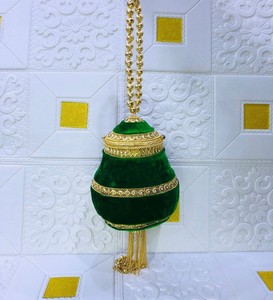 Bolso de mano artesanal con cuentas para fiesta, con forro de satén, cierre de solapa y correa para el hombro para damas - Promoción y regalo para bodas - Product Image 6
