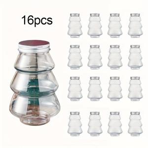 Bocaux en plastique en forme de sapin de Noël de 16,91 oz avec couvercle métallique, lot de 16 pièces pour le remplissage et le stockage de cadeaux, Chine - Product Image 1