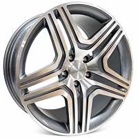 Jantes jumelées 10 branches parallèles, finition argent usiné + concave gris bronze, 18-22 pouces, 5x108 pour BMW Audi Mercedes-Benz