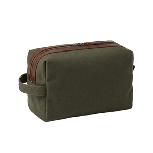 Canvas wash bag retro travel <b>toiletry</b> pouch drawstring closure luxury cosmetic <b>storage</b> case durable fabric portable organizer - Product Image 5