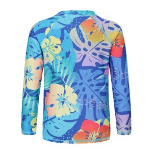 Logo Sublimation Wholesale Fitness Swim Shirts Printed <b>Long</b> <b>Sleeves</b> for <b>Men</b> O-Neck Casual <b>Top</b> Regular Fit - Product Image 2
