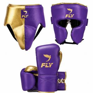 Ensemble de protection en cuir véritable pour le combat en volant, équipement d'entraînement MMA et de kickboxing en gros avec protège-tête et protège-gland à fermeture à pression - Product Image 1
