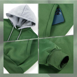 Service OEM, nouveaux modèles de sweats à capuche pour hommes, haute qualité, couleurs unies, sweats à capuche basiques pour hommes en vente en ligne - Product Image 4