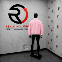 Blouson bomber rose premium zippé, streetwear, vêtement d'extérieur pour homme, mode minimaliste, usage quotidien, style en molleton de coton doux.