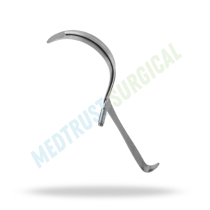Retractor Deaver con Iluminación de Fibra Óptica de 20 cm, Instrumento Quirúrgico, Retractor Abdominal de Acero Inoxidable - Product Image 4