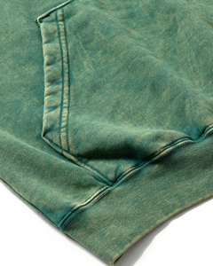 Oversized Hooded Sweatshirt Solid Green Cotton Fleece Pocket Unisex Regular Fit Winter Casual Eco-Friendly Breathable - Product Image 3