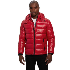 Wholesale Men's Custom Winter Down Puffer <b>Jacket</b> Hooded Casual Outerwear Warm Quick Dry Breathable Zipper Puffer <b>Jacket</b> - Product Image 3
