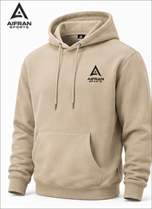 AIFRAN SPORTS Unisex Black Hooded <b>Zipper</b> <b>Sweatshirt</b> Front Pocket Regular Fit 100% Cotton Fleece Winter Casual Wear - Product Image 5