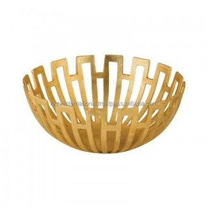 Vente en gros de bol en métal plaqué or de haute qualité avec étoile argentée Design moderne classique antique personnalisé pour la vaisselle - Product Image 3