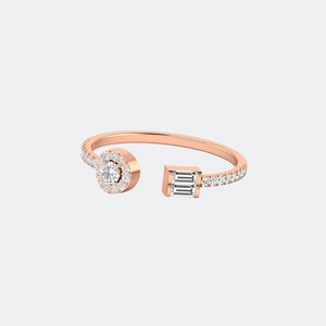 Bague en argent sterling 925 avec diamant de laboratoire multi-formes exquis pour femme, alliance de luxe pour fiançailles et anniversaire, certifiée IGI 0.50 - Product Image 3