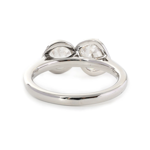 Anillo Toi et Moi de Oro con Diamante Cultivado en Laboratorio de 3.5ct, Corte Europeo Antiguo, Certificado IGI, Anillo de Lujo con Dos Piedras Engastadas - Product Image 5