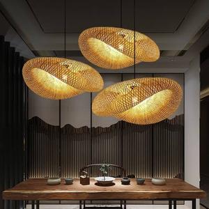 Lámpara Colgante Moderna de Ratán Dorado con LED 3000K, Lámpara de Bambú Tipo Campana, Garantía de 3 Años para Hotel, Sala de Estar, Restaurante - Product Image 4