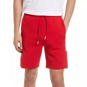 Shorts Bermuda Rouges pour Hommes avec Bande Latérale, Taille Mi-Haute, Cordon de Serrage, Décontractés, en Tricot - Product Image 5