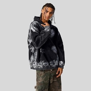 Sudadera con Capucha Gráfica para Hombre, Estilo Oversize, Lavado Ácido, con Estampado de Grafiti, de Forro Polar Grueso - Product Image 4