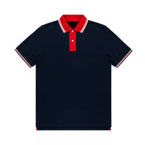 เสื้อโปโลกอล์ฟสีน้ำเงินและสีแดง คุณภาพสูง แขนสั้น สีพื้น ระบายอากาศได้ดี ผลิตจากผ้าโพลีเอสเตอร์ถัก เสื้อผ้ากอล์ฟลำลอง - Product Image 2