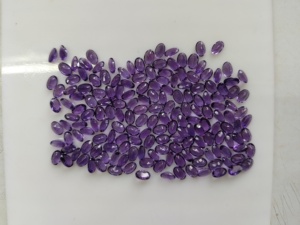 Ametyste africaine naturelle violette 6x4MM taille ovale, qualité exceptionnelle, pierre précieuse en vrac pour la fabrication de bijoux - Product Image 6