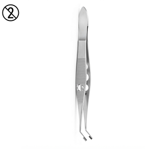Pinzas McPherson 1X2 con Dientes Rectos de Acero Inoxidable, Instrumento Microquirúrgico para Cirugía General, Certificado CE Clase I, Manual - Product Image 4