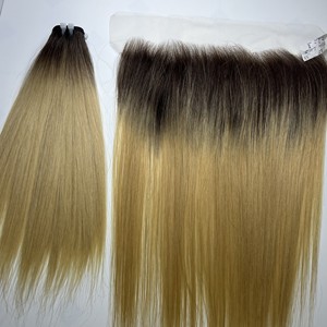 Extensiones de pelo doble dibujado sin enredos cabello vietnamita liso hueso crudo color personalizado con encaje - Product Image 4