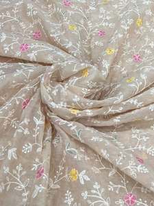 High Quality Sequin Embroidery Fabric 3D Floral Lace Fabric for Evening Dress Wedding Gown Garment - Product Image 1