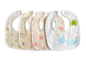 Baberos para Bebé con Diseño de Flores, Muselina de Algodón de Doble Capa, Ultra Suaves, Absorbentes, Ecológicos, Unisex, con Botones a Presión, Estampados - Product Image 2