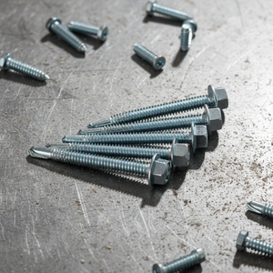 สกรูเจาะยึดหัวหกเหลี่ยม (เมตริก/นิ้ว) เหล็กกล้าคาร์บอน เกรด 8 ชุบสังกะสีสีน้ำเงินขาว ป้องกันการกัดกร่อน มาตรฐาน - Product Image 1