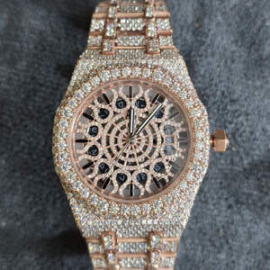 Reloj de Lujo de Primera Marca ETA, Mecánico, con Moissanita, Esqueleto, de Acero Inoxidable, para Hombre y Mujer, 20 mm, Analógico, VVS, de Alta Calidad - Product Image 1