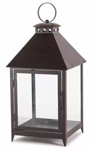 Vente en gros d'usine : Lanterne en métal et verre avec finition noir mat, lanternes à bougies en métal pour l'extérieur, décoration intérieure personnalisée - Product Image 2