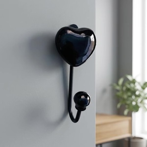 Gancho de Pared de Cerámica con Forma de Corazón, Diseño Bonito, Antioxidante, Gancho Individual para Colgar Ropa - Product Image 6