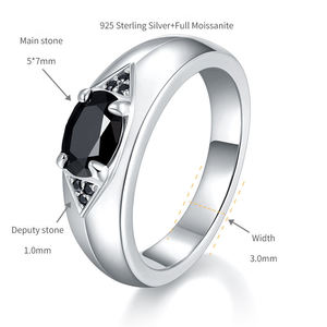Marquise Cut Moissanite Saree <b>Ring</b> GRA Certified <b>Silver</b> Plated 925 Sterling <b>Silver</b> Inlay Trendy Hiphop Gemstone <b>Rings</b> Unisex <b>Men</b> - Product Image 6