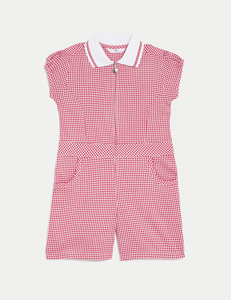 High Quality Girls Primary School 2025 Latest Design Soft Comfortable Gingham <b>Checked</b> Summer Dress Wholesale Polyester/Cotton - Product Image 5