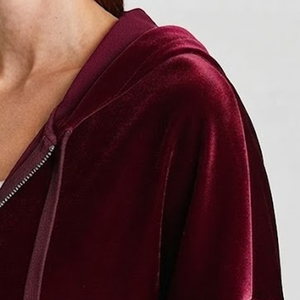 Custom Design <b>Velvet</b> Made <b>Women</b> Zipper Hoodies <b>Top</b> Quality Breathable And Comfortable <b>Velvet</b> Zip Up Hoodies <b>For</b> <b>Women</b> - Product Image 3