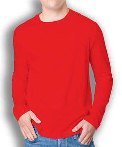Everyday long sleeve comfortable o neck clothing logo bulk order <b>plain</b> <b>tshirt</b> cotton - Product Image 1