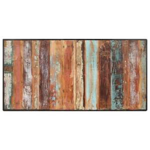 Tavolo da pranzo multicolore in legno massello di recupero 78,7 x 39,4 pollici - Product Image 4