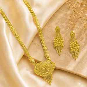 Collares largos de latón al por mayor con baño de oro de 14K, 18K, 24K, diseño tradicional, joyería de moda, joyería rellena de oro, oro, joyería - Product Image 1