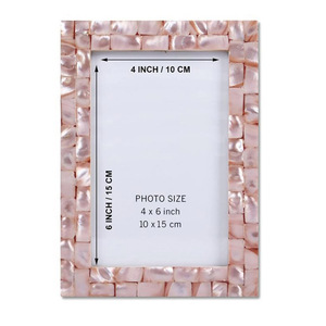 Handmade Mother Of Pearl Inlay Vine <b>Photo</b> <b>Frame</b> <b>Black</b> Mosaic Shell Picture <b>Frame</b> For Tabletop Home Decor Wholesale OEM Supplies - Product Image 4