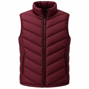 <b>Men's</b> Outdoor Thicken Padded <b>Vest</b> Stand Collar Zipper Pocket Winter Jacket <b>Black</b> Quilted Puffer Waistcoat <b>Men</b>'<b>Vest</b> - Product Image 2