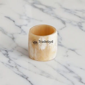 แหวนรองจานทำจากเขาสัตว์ธรรมชาติ เป็นมิตรกับสิ่งแวดล้อม งานแฮนด์เมดระดับพรีเมียม ของตกแต่งโต๊ะอาหาร สำหรับแจกเป็นของขวัญ Tradebyd - Product Image 3