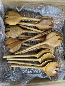 Cuillère en bois pour faire des boules de Ragi, spatule à riz en bois, artisanat naturel, style américain, écologique, cadeau d'affaires pour enfants - CARYLN - Product Image 3