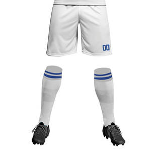 Ensemble de maillots de football personnalisés par sublimation, uniforme de football à séchage rapide, ensemble complet, OEM ODM, kit d'équipe bicolore rouge et bleu, MOQ 20 pièces - Product Image 4