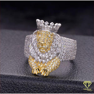 Bague de mode en argent sterling 925 avec diamant moissanite pour hommes, vente en gros pour revendeurs - Product Image 5