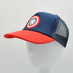 หมวกทรักเกอร์ผ้าคอตตอนทรงเบสบอลสีทึบปรับแต่งได้ห้าแผง - Product Image 2