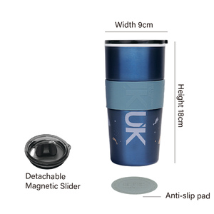 20Oz Stainless Steel Double Walled Vacuum Insulated Tumbler Porcelain Liner Sports Drink Bottle Magnetic Slider - Product Image 5