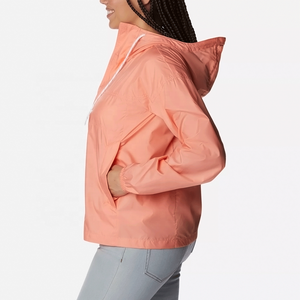 Custom Lightweight Women's <b>Waterproof</b> Windbreaker <b>Jacket</b> Hooded Outdoor Sportswear Zip Up Casual <b>Thin</b> Windproof Sun Coat - Product Image 4