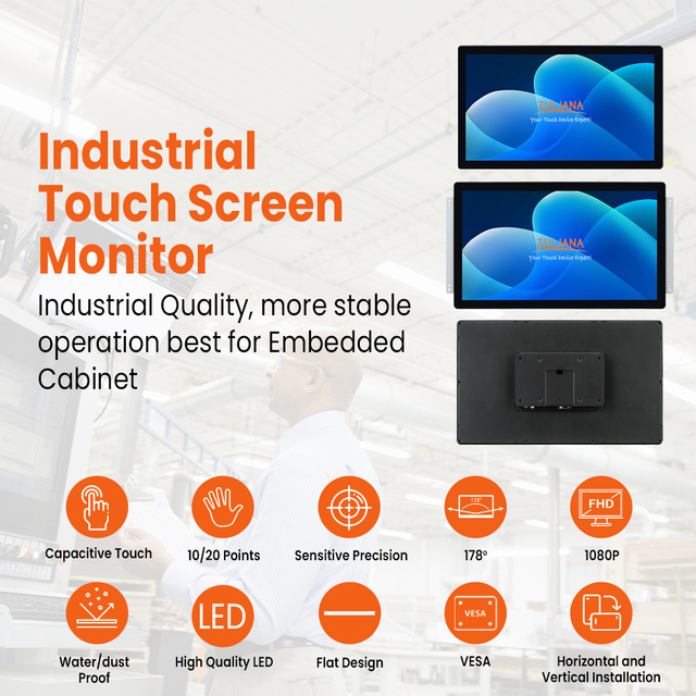 21.5 Inch Best Selling LCD Multi Touch Screen Monitors With Anti Finger Print Coating