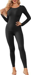Sous-vêtements thermiques pour femmes, longs caleçons, ensembles de pyjama, vêtements de base pour temps froid, 87% polyester, 13% élasthanne, tissus tricotés, utilisation en extérieur - Product Image 4