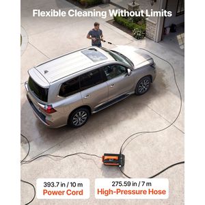 Idropulitrice Elettrica Portatile 2000 PSI Max 1.59 GPM Max 4 Ugelli Integrati con Asta di Prolunga in Metallo per Pulizia ad Alta Pressione - Product Image 6