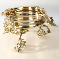 Bol Urlis en métal plaqué or de qualité supérieure, design unique, pour décoration de table d'hôtel.