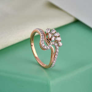 แหวนทองคำ 18K ประดับเพชรหลายเหลี่ยมทรงห่อหุ้ม พร้อมเพชรเติมเต็ม ได้รับการรับรองจาก IGI เครื่องประดับหรูสำหรับผู้หญิง - Product Image 5