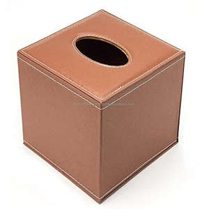 Boîte à mouchoirs en cuir noir poli fait main, résistante à l'eau, écologique, distributeur de serviettes décoratif en cuir 2026 - Product Image 5