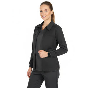 Blouse médicale personnalisée pour femme, veste d'uniforme infirmier à fermeture éclair, tenue de travail pour hôpital, style chemise à col, blouses de travail pour médecins - Product Image 1